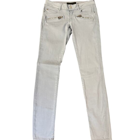 Barbara Bui Denim - Barbara Bui Light Grey Low-Rise Skinny Biker Jeans - Size 30 (EUC)